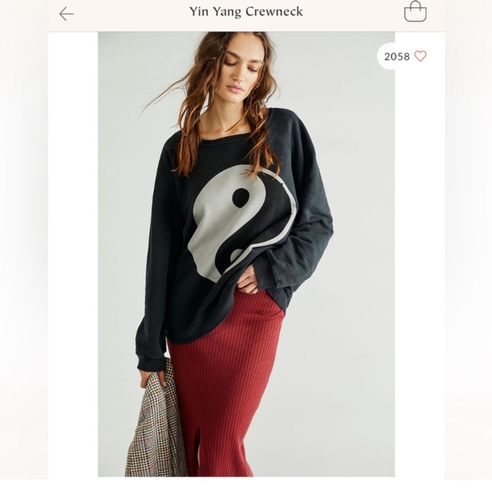 FREE PEOPLE Yin Yang Crewneck Sweatshirt